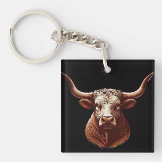 Texas Longhorn Schlüsselanhänger (Vorderseite)