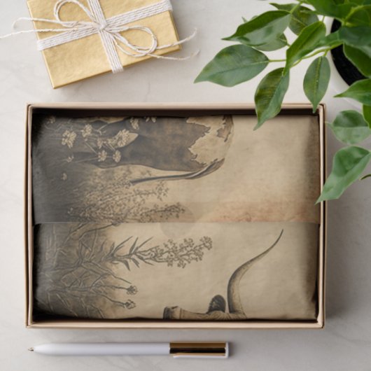 Texas Longhorn Seidenpapier (Geschenk)