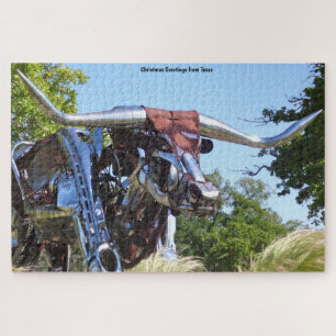 Texas Longhorn Skulptur . Puzzle