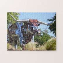 Texas Longhorn Skulptur .