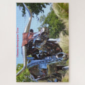 Texas Longhorn Skulptur.Weihnachtsgrüße Puzzle (Vertikal)