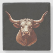 Texas Longhorn Steinuntersetzer (Vorderseite)