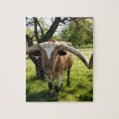 Texas Longhorn Stier Puzzle (Vertikal)