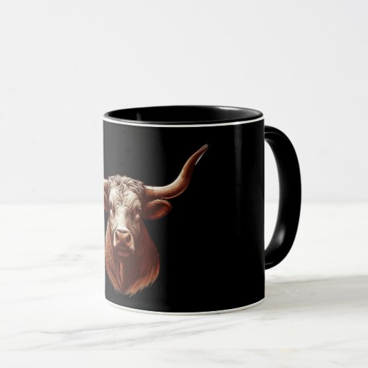 Texas Longhorn Tasse (VorderseiteRechts)