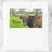 Texas Longhorn "Texas" Aufkleber (Tasche)