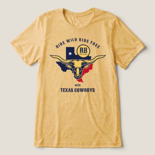 Texas Longhorn Tri-Blend Shirt (Design Vorderseite)
