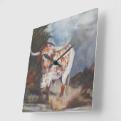 Texas Longhorn Uhr (Winkel)