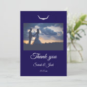 Texas Longhorn Wedding Flat Thank You Card Dankeskarte (Stehend Vorderseite)