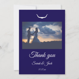 Texas Longhorn Wedding Flat Thank You Card Dankeskarte