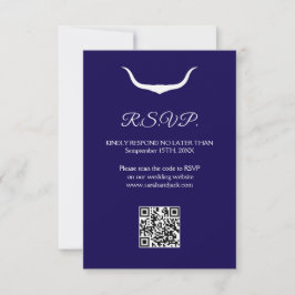 Texas Longhorn Wedding RSVP Karte