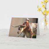 Texas Longhorns Post Card Karte (Gelbe Blume)