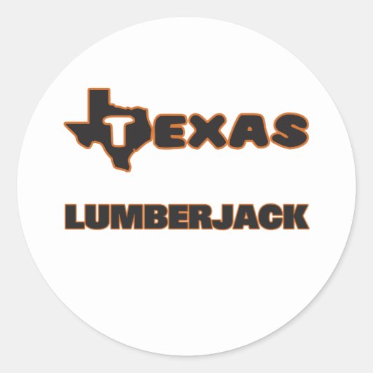Texas Lumberjack Runder Aufkleber (Vorderseite)