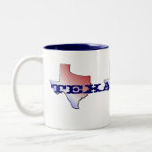 Texas-Mädchen-Tasse Zweifarbige Tasse (Links)