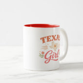 Texas Mädchen  Zweifarbige Tasse (VorderseiteRechts)