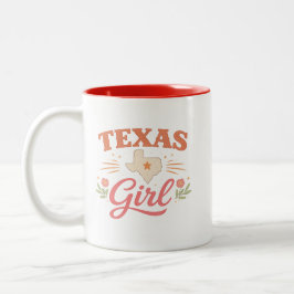Texas Mädchen  Zweifarbige Tasse