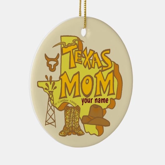 Texas-Mama Keramik Ornament (Rechts)