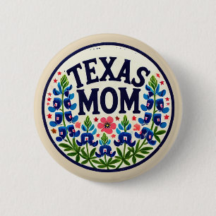 Texas Mama Muttertag Texas Bluebonnets Button