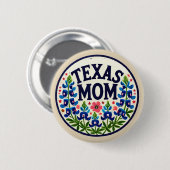 Texas Mama Muttertag Texas Bluebonnets Button (Vorne & Hinten)