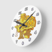 Texas-Mama Runde Wanduhr (Winkel)