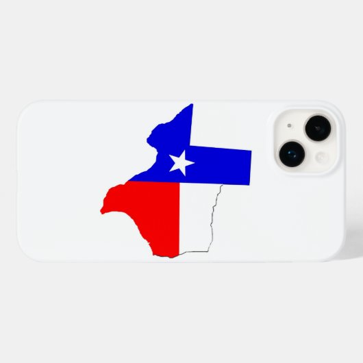 Texas Map and Flag Design Phone Case (Rückseite (Horizontal))