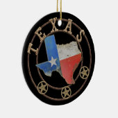 Texas Map Barn Art Keramik Ornament (Rechts)