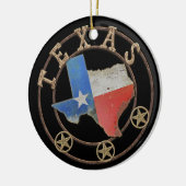 Texas Map Barn Art Keramik Ornament (Links)