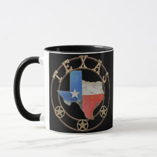 Texas Map Barn Art Tasse