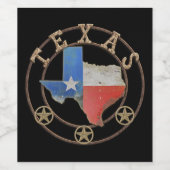 Texas Map Barn Art Weinetikett (Einzelnes Label)