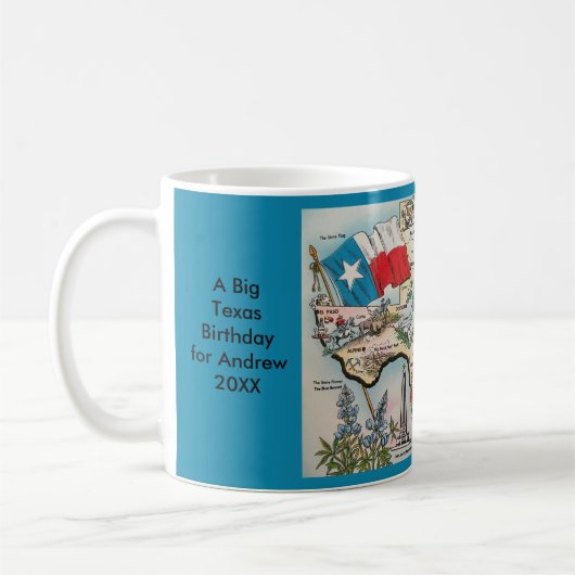 Texas Map Benutzerdefinierte Tasse (Links)