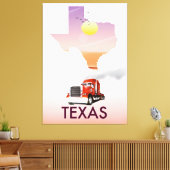 Texas Map Big Rig Leinwanddruck (Insitu (Wohnzimmer))