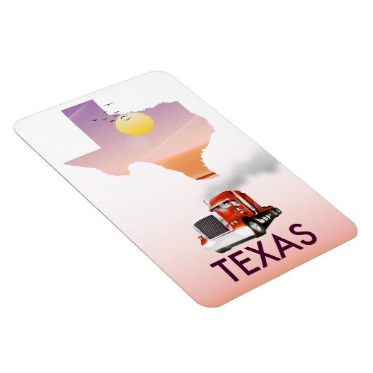 Texas Map Big Rig Magnet (Rechte Seite)