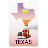 Texas Map Big Rig Magnet (Vertikal)