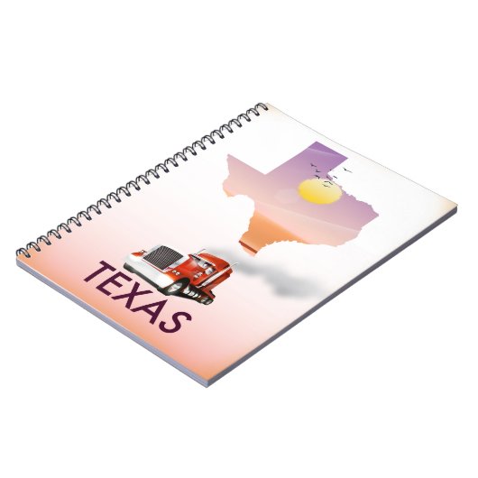 Texas Map Big Rig Notizblock (Linke Seite)