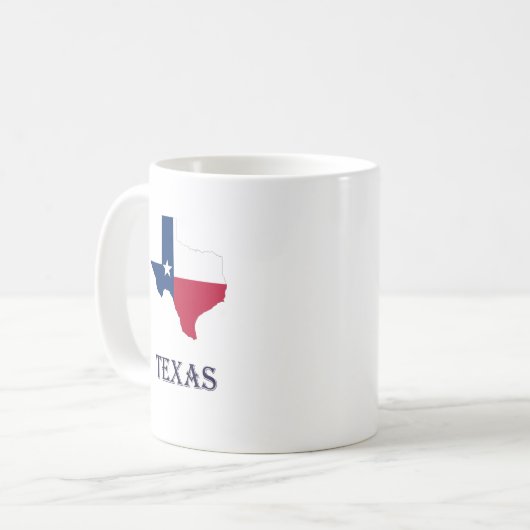 Texas Map & Flag Tasse (Vorderseite Links)