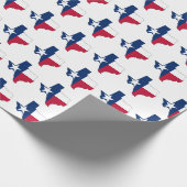 Texas Map Kontur und Flag Geschenkpapier (Ecke)