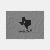 Texas Map Lone Star Staat Howdy Y'all Fleecedecke (Vorderseite (Horizontal))