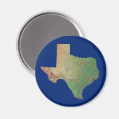 Texas Map Magnet (Vorderseite/Rückseite)