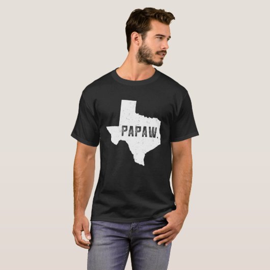 Texas Map Papaw T-Shirt (Vorne ganz)