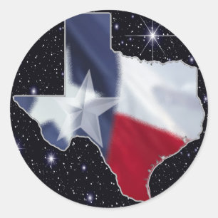 Texas Map Runder Aufkleber