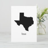 Texas Map - Schwarz und Weiß Moderne Texas Karte (Stehend Vorderseite)