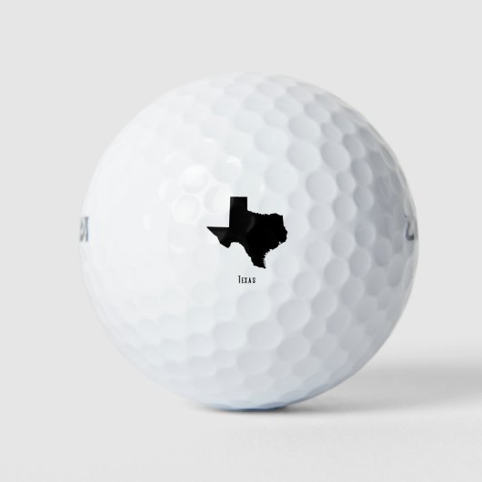 Texas Map - Schwarz und Weiß Moderne Texas Karte Golfball (Vorderseite)