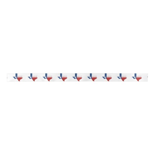 Texas Map Shaped State Flag Texan Lone Star Texian Satinband (Vorderseite)