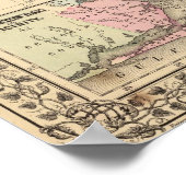 Texas Map von Mitchell Poster (Ecke)