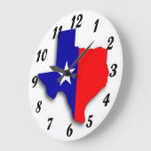 Texas Map Wall Clock Große Wanduhr (Winkel)