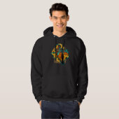 Texas Map Western Cowhide Leopard Sunset Gemstone Hoodie (Vorne ganz)