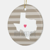 Texas Map Zuhause Staat Liebe mit benutzerdefinier Keramik Ornament (Links)