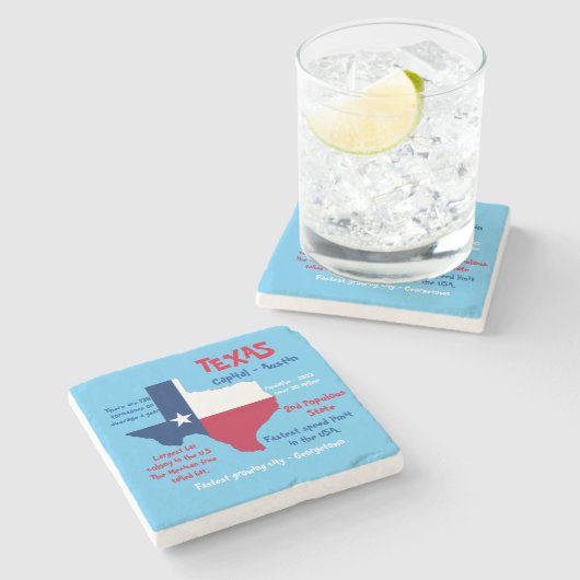 Texas Marble Stone Untersetzer Phantastisch Fakten (Seitenansicht)