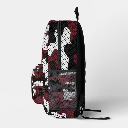 Texas Maroon & White college Camo Printed Bedruckter Rucksack (Rechts)