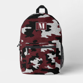 Texas Maroon & White college Camo Printed  Bedruckter Rucksack