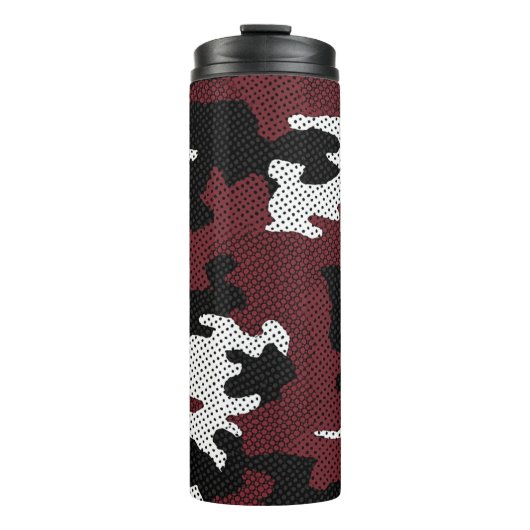 Texas Maroon & White college Camo Printed Thermosbecher (Vorderseite)